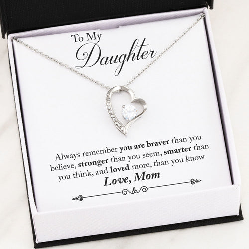 Christmas Gifts for Your Daughter, High Polished Heart Pendant Surrounding a Flawless Necklace