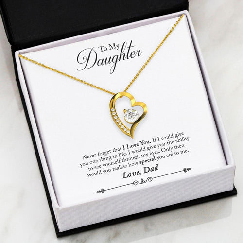 christmas gifts for daughter from Father, High polished heart pendant surrounding a flawless Necklace